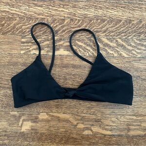 Mikoh black bikini top with knot • size S